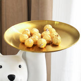 Modern White Bear Side Table Resin Tiered Tray Top End Table in Gold