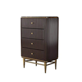 25.6" Chest Light Luxurious White & Gold 4-Drawer Dresser-Wehomz-Cabinets & Chests,Furniture,Living Room Furniture