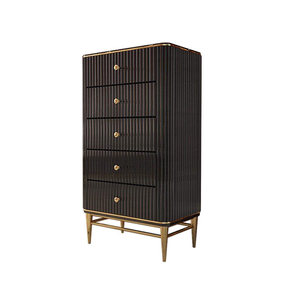 25.6" Chest Light Luxurious White & Gold 4-Drawer Dresser-Wehomz-Cabinets & Chests,Furniture,Living Room Furniture