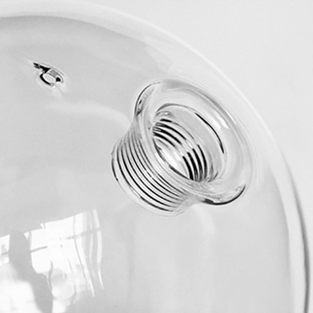 Black Pendant Light Minimalist Glass Globe LED 3-Light for Dining Room