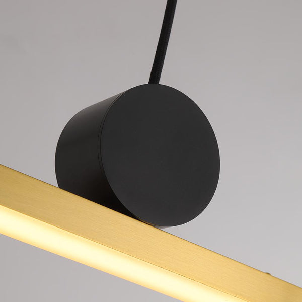 35" LED Linear Island Light Gold & Black Hanging Light for Kitchen ...