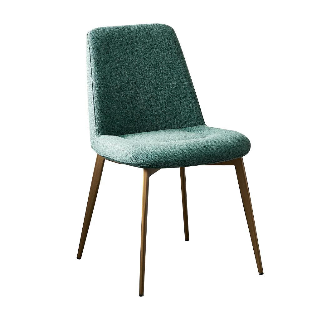 Mid-Century Modern Green Dining Chair Armless Upholstered Side Chair Set of 2