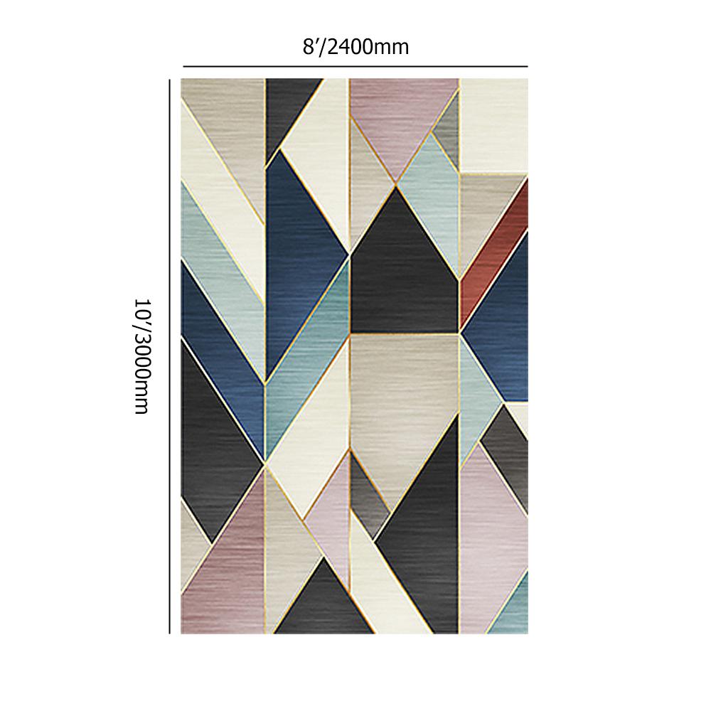 6'x9' Modern Abstract Gradient Geometric Multi-colored Rectangle Area Rug