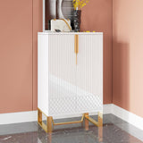 Aro Black Shoe Storage 18 Pairs Shoes Cabinet in Gold