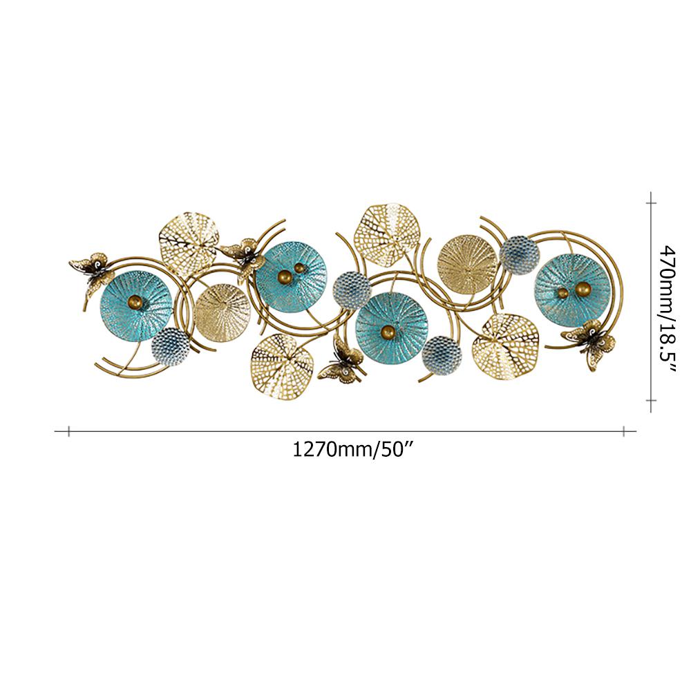 3D Lotus Leaves Wall Decor Home Luxury Metal Wall Art