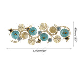3D Lotus Leaves Wall Decor Home Luxury Metal Wall Art