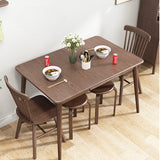 53" Modern Rustic Solid Wood Rectangle Minimalist Extendable Folding Dining Table In Walnut/Natural