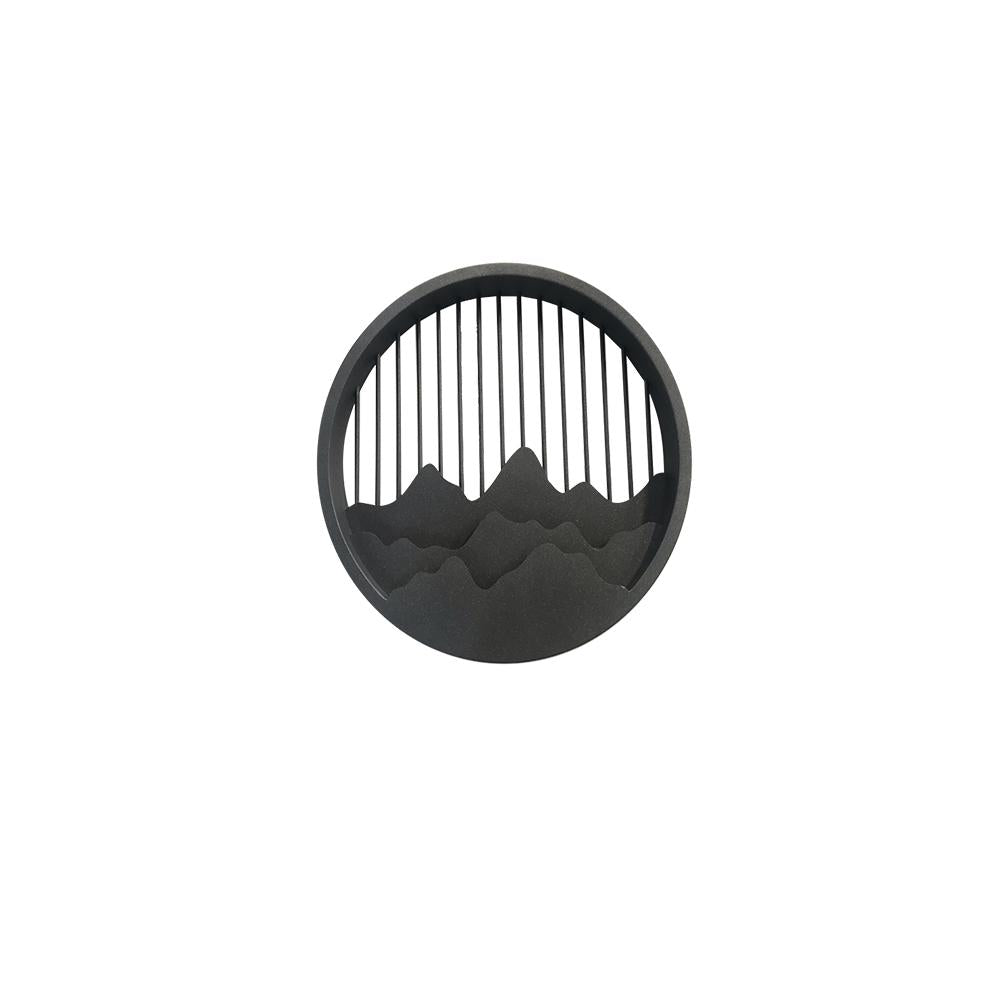 Outdoor Flush Mounted Wall Lighting Sconces LED Circle Layered Mountain Pattern