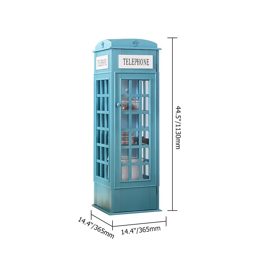 Phone Booth-Shaped Retro Kid's Bookcase England Style