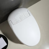 Smart One-Piece Floor Mounted Toilet and Bidet Foot Induction and Automatic Flushing with Seat in White
