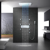 Wall-Mounted 23" Thermostatic Shower System in Gold 4 Functions