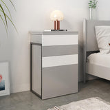 Gray Makeup Vanity with Mirror Foldable Dressing Table with Stool & Hidden Drawer
