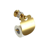Charles Luxury Wall Mounted Solid Brass Clear Crystal Bathroom Toilet Paper Holder