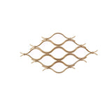 Modern Irregular Geometric Gold Metal Abstract Wall Mirror