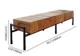 Walnut Black Industrial Pine Wood & Metal TV Stand | Supports 65-inch TVs
