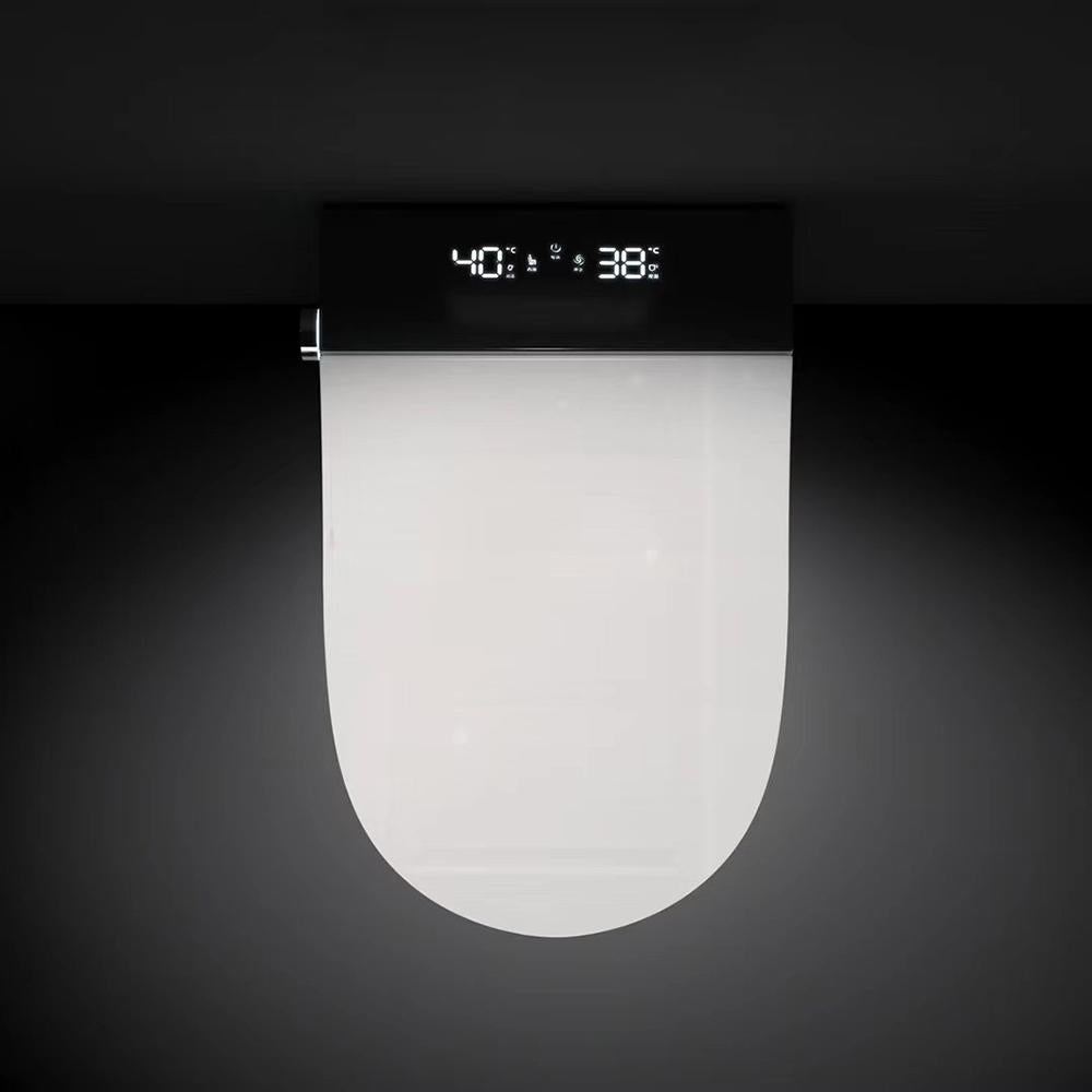 Elongated One-Piece Wall Mounted Automatic Toilet with In-Wall Tank & Carrier System