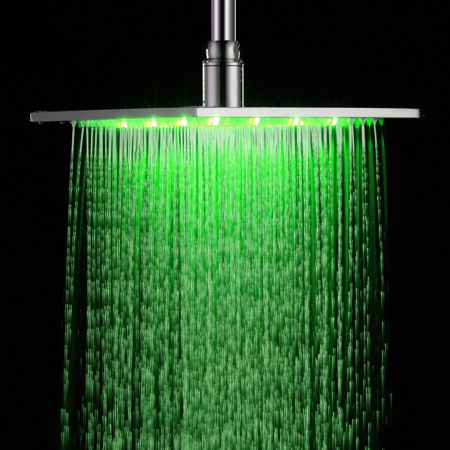 10 Inch Modern Stylish Square Brushed Nickel Rain Shower Head Solid Brass
