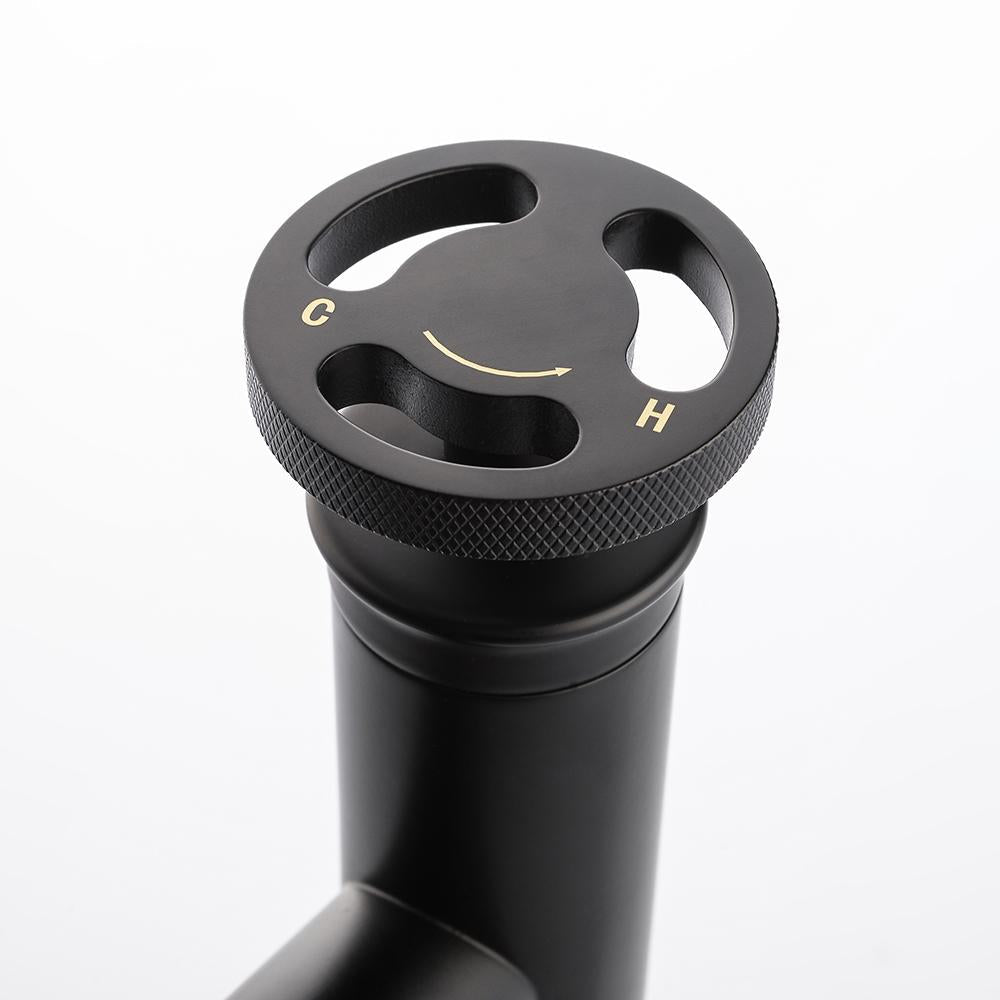 Ruth Industrial Pipe 1-Hole Pull Out Bathroom Sink Faucet Matte Black 1-Handles Solid Brass