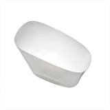 47" Modern Oblique Deep Freestanding Matte White Stone Resin Japanese Soaking Bathtub