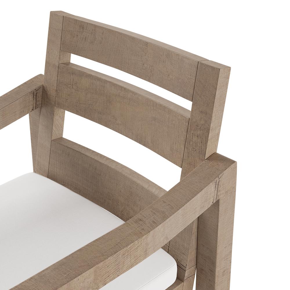 7 Pieces Modern Outdoor Dining Set with Rectangle Teak Wood Table and Chair in Natural