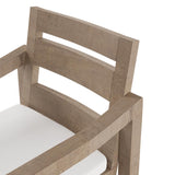 7 Pieces Modern Outdoor Dining Set with Rectangle Teak Wood Table and Chair in Natural