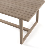 7 Pieces Modern Outdoor Dining Set with Rectangle Teak Wood Table and Chair in Natural