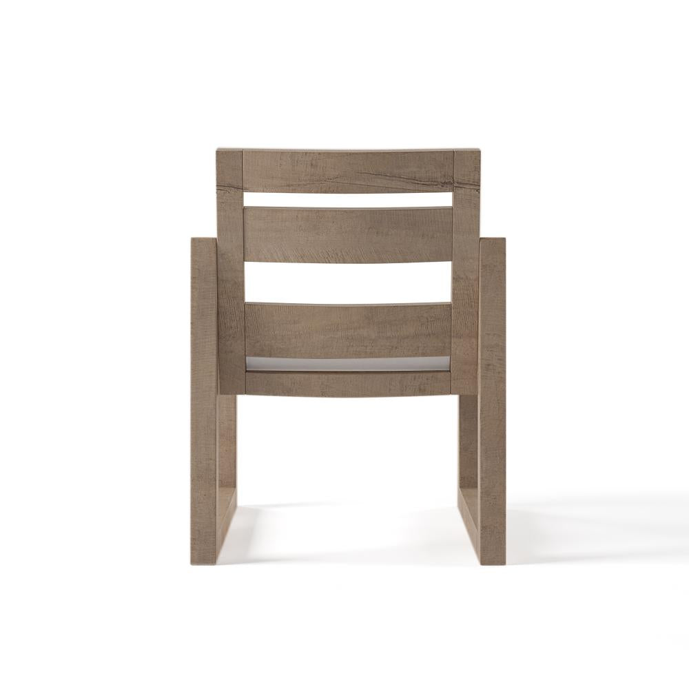 7 Pieces Modern Outdoor Dining Set with Rectangle Teak Wood Table and Chair in Natural