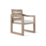 7 Pieces Modern Outdoor Dining Set with Rectangle Teak Wood Table and Chair in Natural