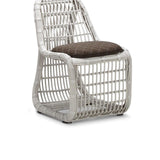 7 Pieces Rattan Woven Outdoor Dining Set with Barrel Chair and Glass-top Dining Table