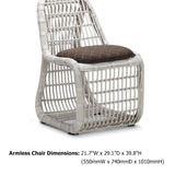 7 Pieces Rattan Woven Outdoor Dining Set with Barrel Chair and Glass-top Dining Table
