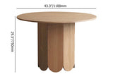 35" Farmhouse Round Small Dining Table 4-Person Natural Pine Wood