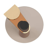 19.7" Dia Contemporary Round Side Table Tempered Glass End Table-Richsoul-End & Side Tables,Furniture,Living Room Furniture