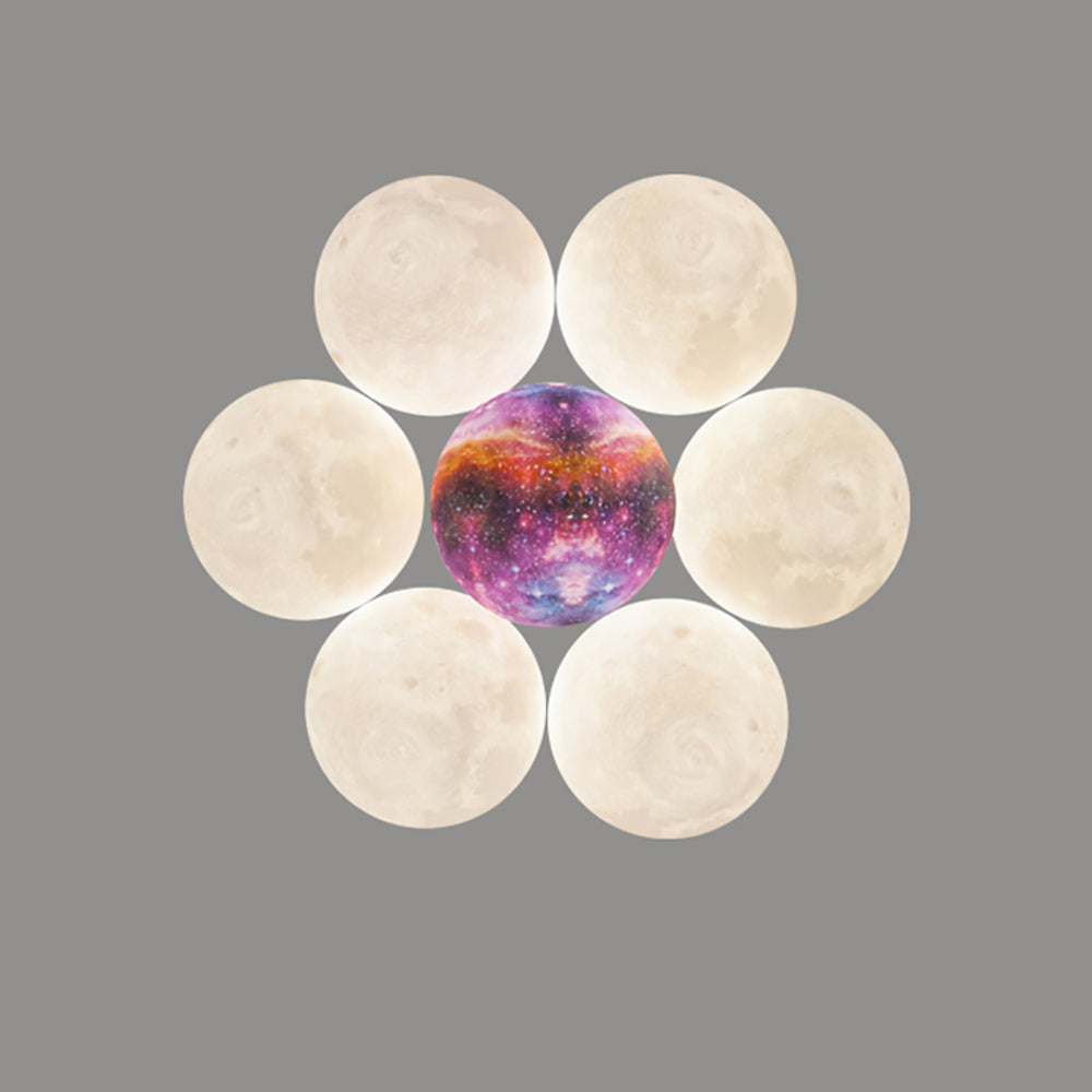 Modern Linear LED 7-Light 3D PLA Lampshade Pendant Light