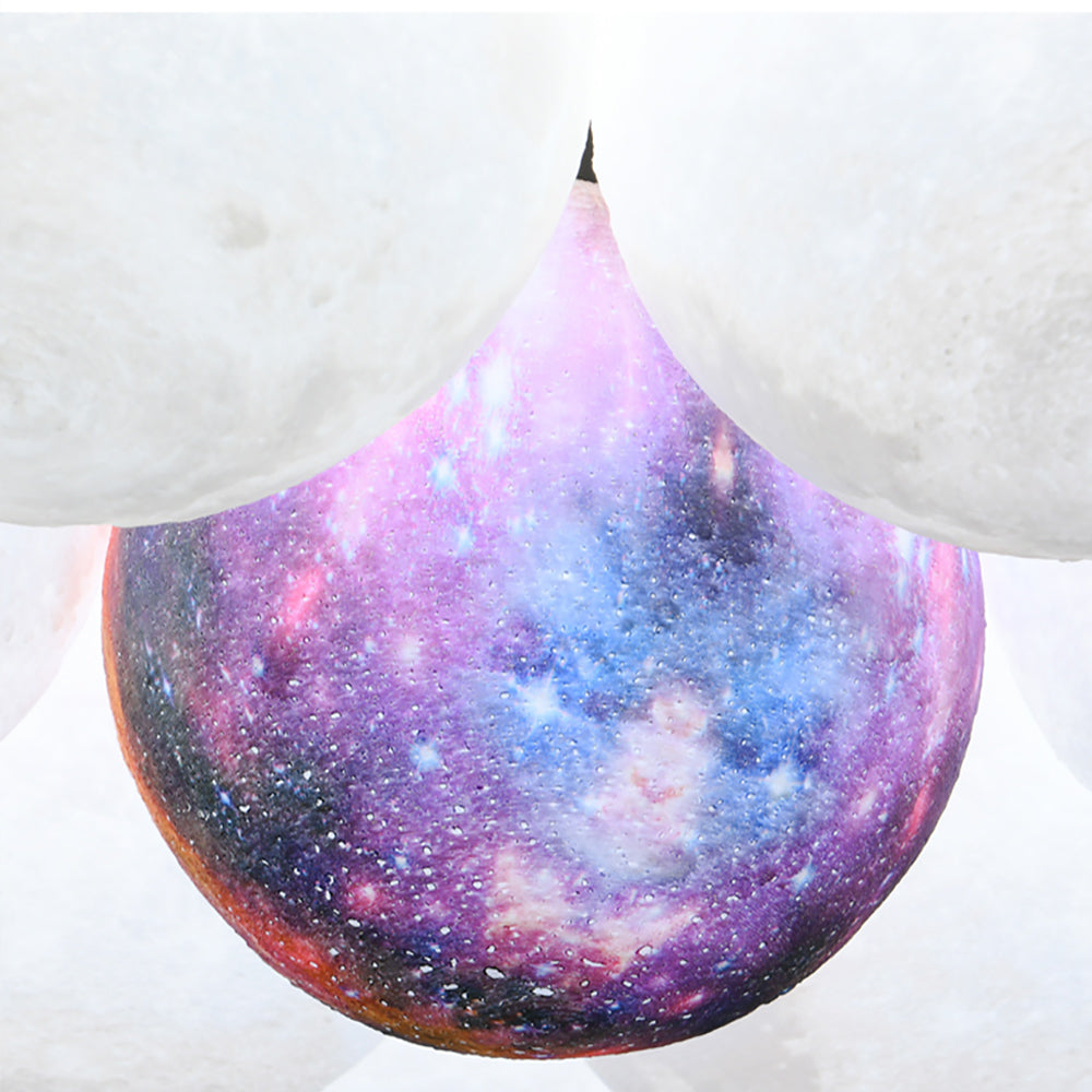 Modern Linear LED 7-Light 3D PLA Lampshade Pendant Light