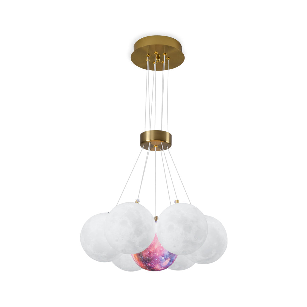 Modern Linear LED 7-Light 3D PLA Lampshade Pendant Light