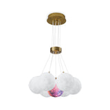 Modern Linear LED 7-Light 3D PLA Lampshade Pendant Light