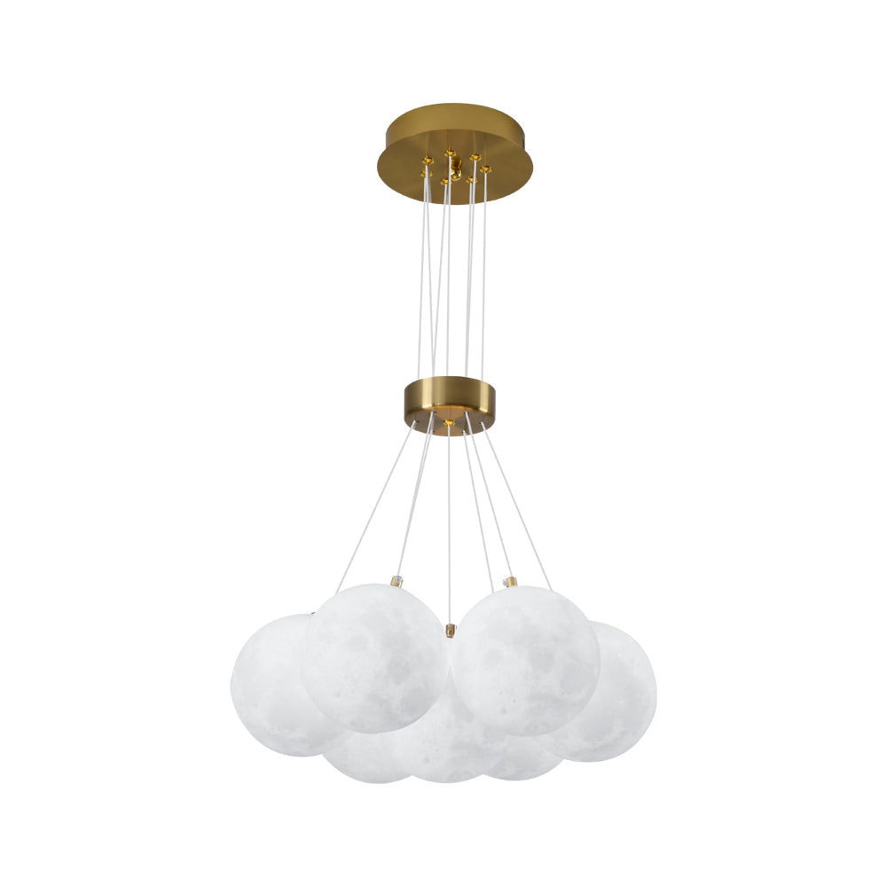 Modern Linear LED 7-Light 3D PLA Lampshade Pendant Light