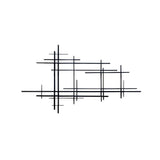 Minimalist Black Metal Wall Decor with Vertical Lines