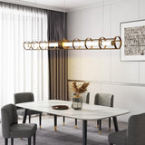 Modern Gold Cylinder Kitchen Island Light Linear Pendant Light for Dining Room