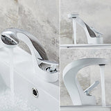 Modern Creative Bathroom Sink Faucet Single Handle One-Hole Sink Faucet Brass