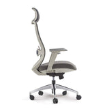 Contemporary Light Gray Mesh Swivel Office Chair with High Back & Adjustable Height-Furniture,Office Chairs,Office Furniture