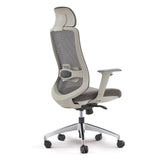 Contemporary Light Gray Mesh Swivel Office Chair with High Back & Adjustable Height-Furniture,Office Chairs,Office Furniture
