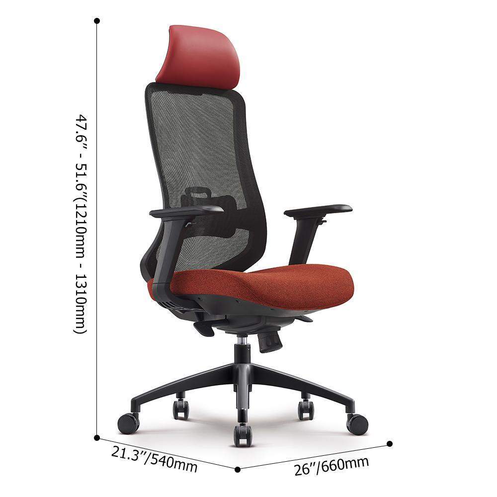 Contemporary Light Gray Mesh Swivel Office Chair with High Back & Adjustable Height-Furniture,Office Chairs,Office Furniture