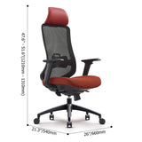 Contemporary Light Gray Mesh Swivel Office Chair with High Back & Adjustable Height-Furniture,Office Chairs,Office Furniture