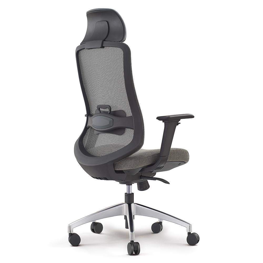 Contemporary Light Gray Mesh Swivel Office Chair with High Back & Adjustable Height-Furniture,Office Chairs,Office Furniture