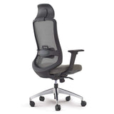 Contemporary Light Gray Mesh Swivel Office Chair with High Back & Adjustable Height-Furniture,Office Chairs,Office Furniture