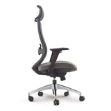Contemporary Light Gray Mesh Swivel Office Chair with High Back & Adjustable Height-Furniture,Office Chairs,Office Furniture