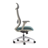 Contemporary Light Gray Mesh Swivel Office Chair with High Back & Adjustable Height-Furniture,Office Chairs,Office Furniture