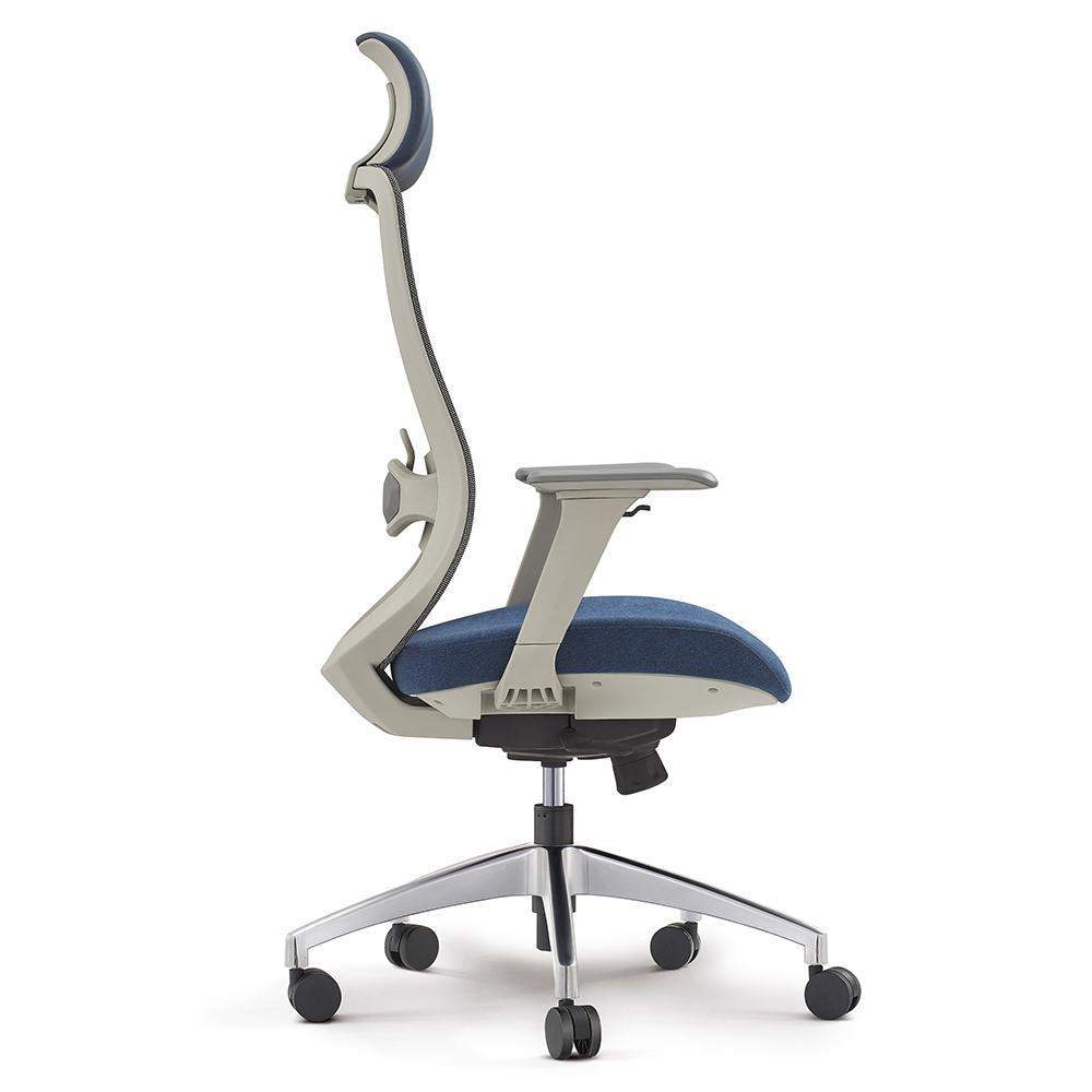 Contemporary Light Gray Mesh Swivel Office Chair with High Back & Adjustable Height-Furniture,Office Chairs,Office Furniture