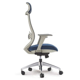 Contemporary Light Gray Mesh Swivel Office Chair with High Back & Adjustable Height-Furniture,Office Chairs,Office Furniture